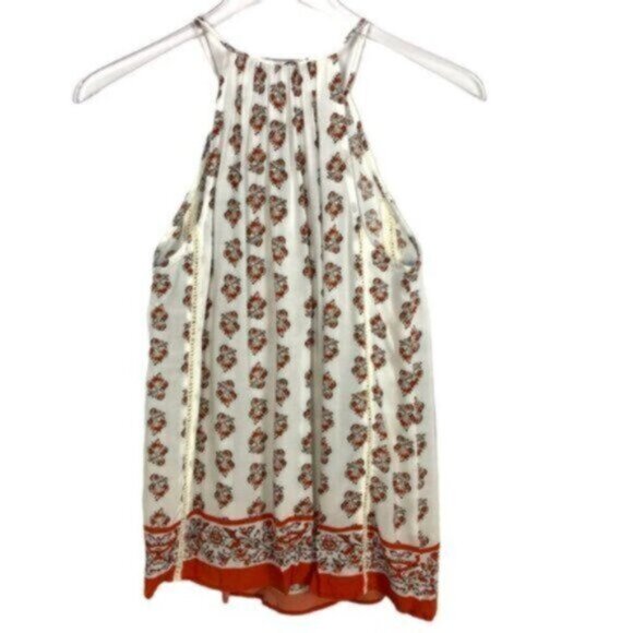 Ava Christine | Boho Print Sleeveless Tassels Halter V-Neck Top Size XS - Picture 5 of 10